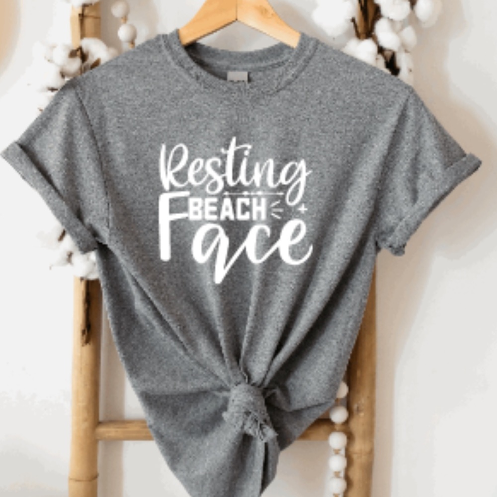 NEW Resting Beach Face Graphic T-Shirt Unisex